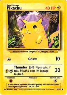 Miscellaneous Cards & Products Pikachu - 58/102 (PokeTour 1999) #058/102