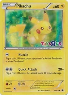 Miscellaneous Cards & Products Pikachu - 26/83 (Toys R Us) #026/083