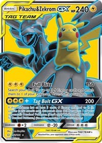 SM - Team Up Pikachu & Zekrom GX (Full Art) #162/181