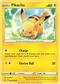 SWSH01: Sword & Shield Base Set Pikachu #065/202