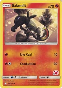 Battle Academy Salandit - 25/156 (#18 Charizard Stamped) #025/156