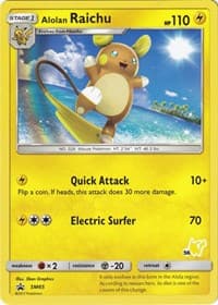 Battle Academy Alolan Raichu - SM65 (#56 Pikachu Stamped) #SM65