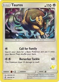 Battle Academy Tauros - 164/236 (#14 Pikachu Stamped) #164/236