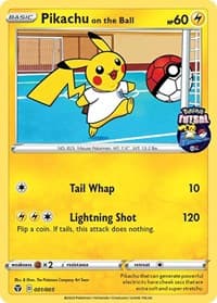 Miscellaneous Cards & Products Pikachu on the Ball - 001/005 (Pokemon Futsal) #001/005