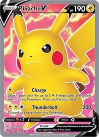 SWSH04: Vivid Voltage Pikachu V (Full Art) #170/185