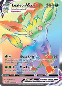 SWSH07: Evolving Skies Leafeon VMAX (Secret) #204/203