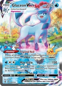 SWSH07: Evolving Skies Glaceon VMAX (Alternate Art Secret) #209/203