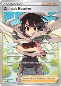 SWSH07: Evolving Skies Zinnia's Resolve (Full Art) #203/203
