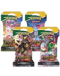 SWSH07: Evolving Skies Evolving Skies Sleeved Booster Pack Art Bundle [Set of 4]