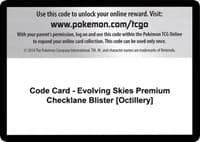 SWSH07: Evolving Skies Code Card - Evolving Skies Premium Checklane Blister [Octillery]