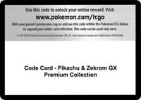 Miscellaneous Cards & Products Code Card - Pikachu & Zekrom GX Premium Collection