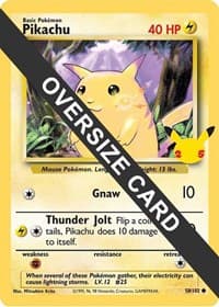 Jumbo Cards Pikachu - 58/102 (25th Anniversary) #58/102