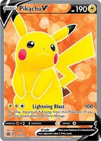 SWSH09: Brilliant Stars Pikachu V (Full Art) #157/172