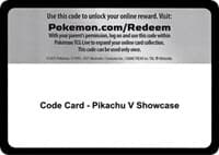 Miscellaneous Cards & Products Code Card - Pikachu V Showcase