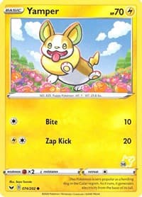 Battle Academy 2022 Yamper - 074/202 (#58 Pikachu Stamped) #074/202