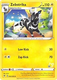 Battle Academy 2022 Zebstrika - 054/185 (#56 Pikachu Stamped) #054/185