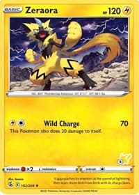 Battle Academy 2022 Zeraora - 102/264 (#5 Pikachu Stamped) #102/264