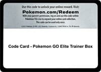Pokemon GO Code Card - Pokemon GO Elite Trainer Box
