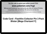 XY - Flashfire Code Card - Flashfire Collector Pin 3 Pack Blister [Mega Charizard Y]