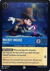 Disney Lorcana Promo Cards Mickey Mouse - Detective #8