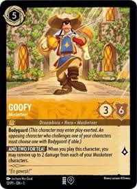 Disney Lorcana Promo Cards Goofy - Musketeer #12