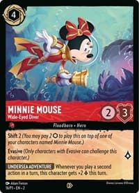 Disney Lorcana Promo Cards Minnie Mouse - Wide-Eyed Diver #16