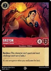 Disney Lorcana Promo Cards Gaston - Arrogant Hunter #24