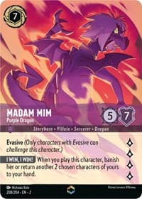 Rise of the Floodborn Madam Mim - Purple Dragon (Enchanted) #208/204