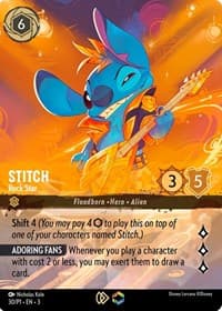 Disney Lorcana Promo Cards Stitch - Rock Star (Store Championship) #30