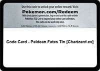 SV: Paldean Fates Code Card - Paldean Fates Tin [Charizard ex]