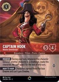 Into the Inklands Captain Hook - Master Swordsman (Enchanted) #214/204