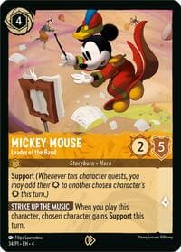 Disney Lorcana Promo Cards Mickey Mouse - Leader of the Band #34