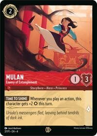 Disney Lorcana Promo Cards Mulan - Enemy of Entanglement #37