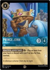 Disney Lorcana Promo Cards Prince John - Gold Lover #1