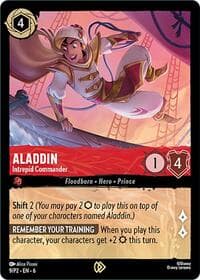 Disney Lorcana Promo Cards Aladdin - Intrepid Commander #9