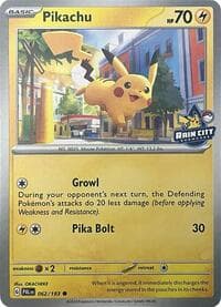 Miscellaneous Cards & Products Pikachu (Rain City Showcase) #062/193