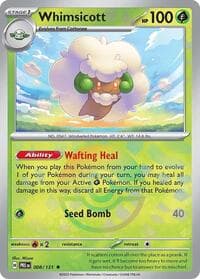 SV: Prismatic Evolutions Whimsicott (Poke Ball Pattern) #008/131