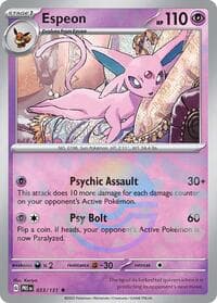 SV: Prismatic Evolutions Espeon (Poke Ball Pattern) #033/131