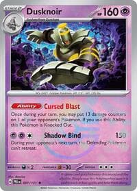 SV: Prismatic Evolutions Dusknoir (Poke Ball Pattern) #037/131