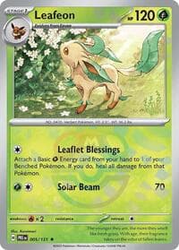 SV: Prismatic Evolutions Leafeon (Master Ball Pattern) #005/131