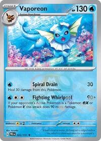 SV: Prismatic Evolutions Vaporeon (Master Ball Pattern) #022/131
