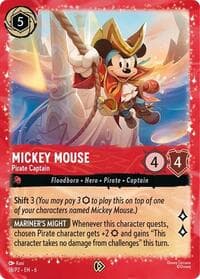 Disney Lorcana Promo Cards Mickey Mouse - Pirate Captain #18