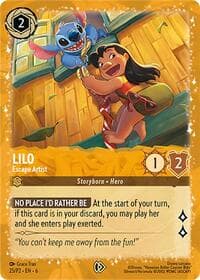 Disney Lorcana Promo Cards Lilo - Escape Artist #25