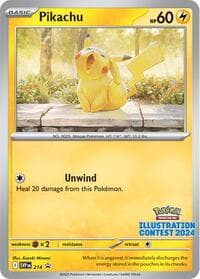 SV: Scarlet & Violet Promo Cards Pikachu - 214 (Illustration Contest 2024) #214