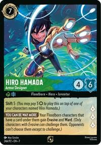 Disney Lorcana Promo Cards Hiro Hamada - Armor Designer (Store Championship Participant) #24A