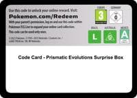 SV: Prismatic Evolutions Code Card - Prismatic Evolutions Surprise Box