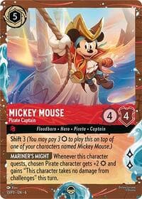 Disney Lorcana Promo Cards Mickey Mouse - Pirate Captain (Disney Cruise Promo) #13