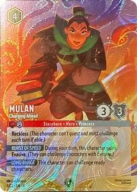 Disney Lorcana Promo Cards Mulan - Charging Ahead (Foil) #3