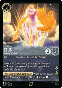 Disney Lorcana Promo Cards Zeus - Missing His Spark #18