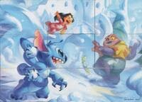 Winterspell Snowball Fight Puzzle Insert (Set of 9)